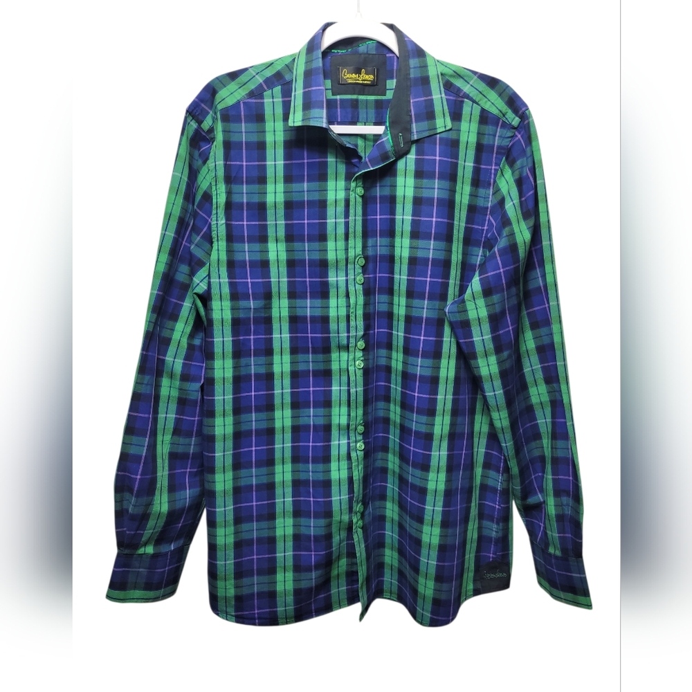 Banana Lemon Plaid Button Down Shirt